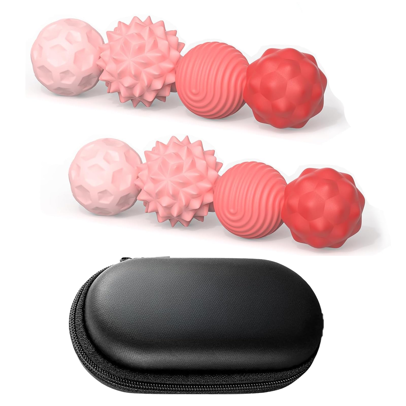 8PCS Magnetic Sensory Fidget Balls, Silicone Magnetic Balls Fidget Toys for Adults, Stress Anxiety Relief Sensory Toys, Fun Gifts for Men Women-Red