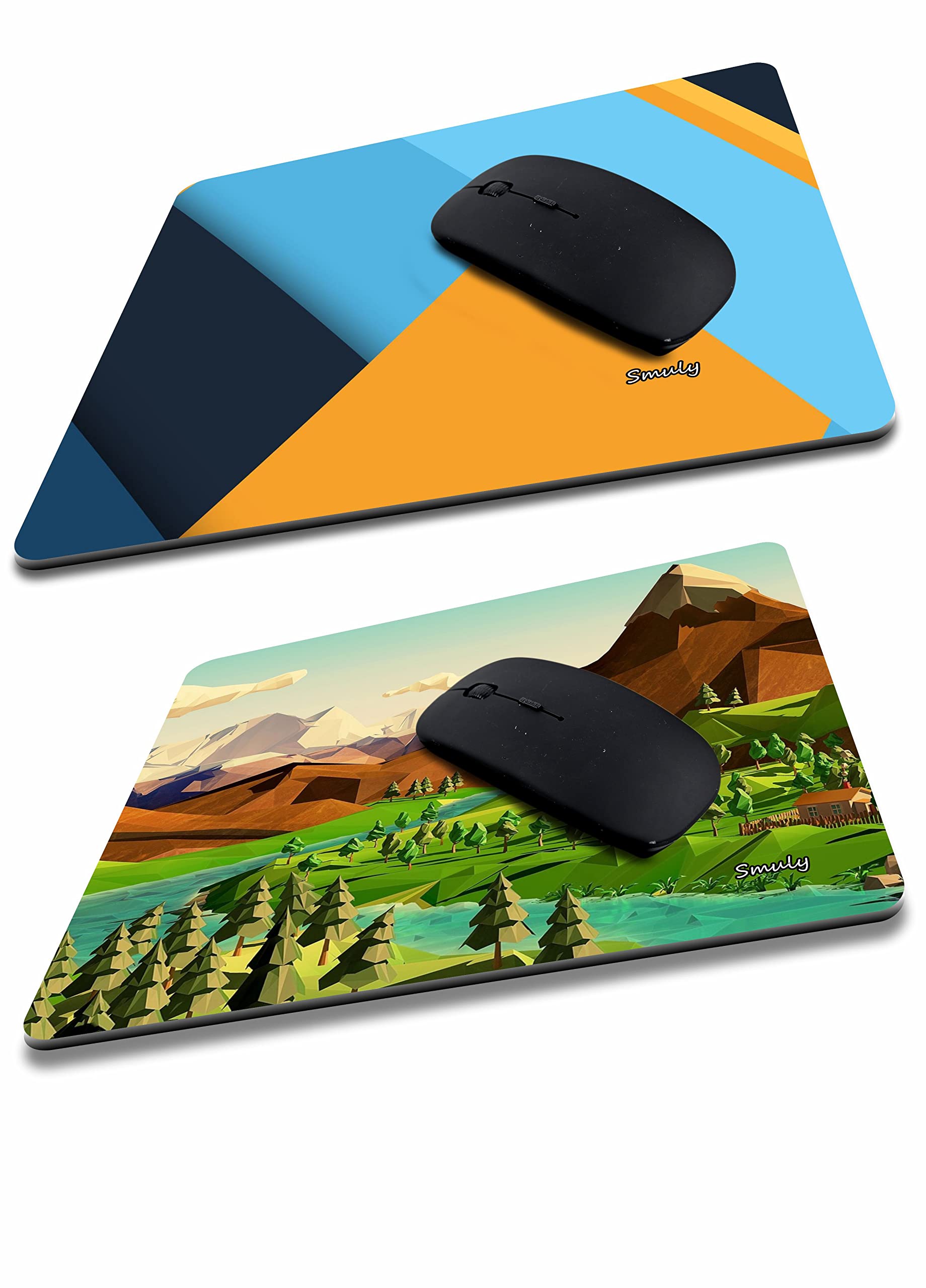 SMULY Gaming mousepad combo | Printed mouse pad | gaming mousepad | spill-Proof Cloth | Non-Slip Rubber Base | Mousepad for Computer, PC, Laptop | Size - 22cm x 18cm x 0.3cm (Pack of 2) (B09W18QLN6) Amazon Price History, Amazon Price Tracker