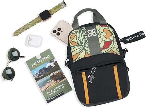 Miniatura 6 de Sherpani Logan, mini mochila para mujer, mochila de viaje, bolsa de nailon para mujer, protección RFID, Fiori, Mini mochila para mujer