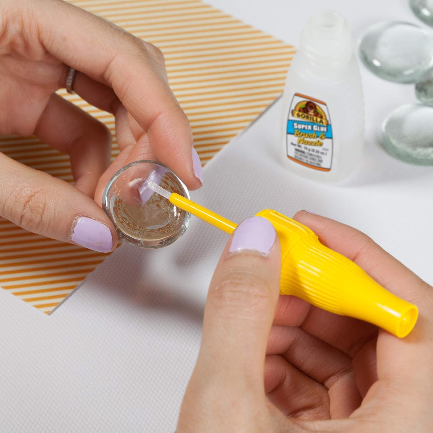 Gorilla Super Glue with Brush & Nozzle Applicator, 13.2 Gram, Clear, (Pack of 10)