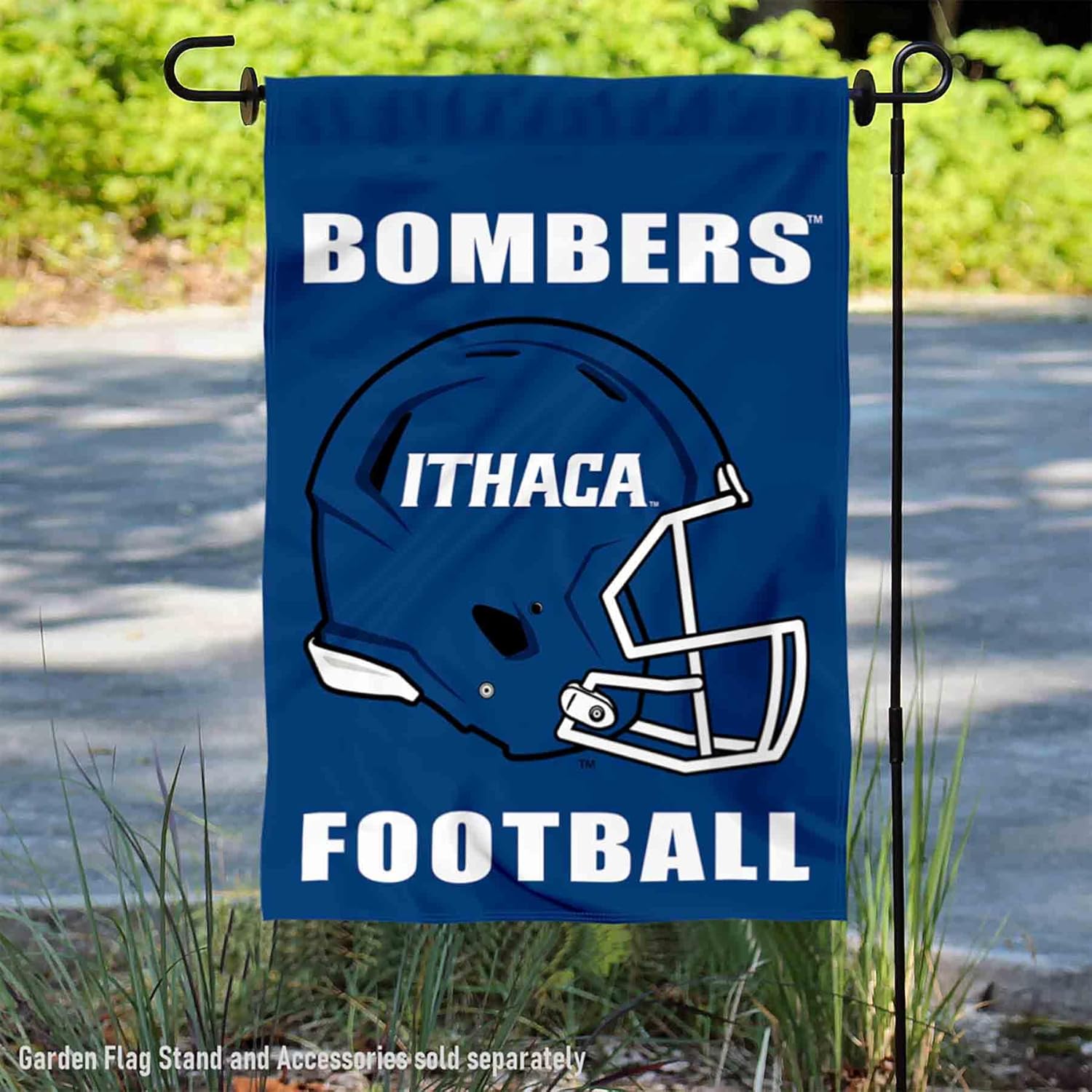 Ithaca Bombers Football Helmet Garden Flag - Image 2