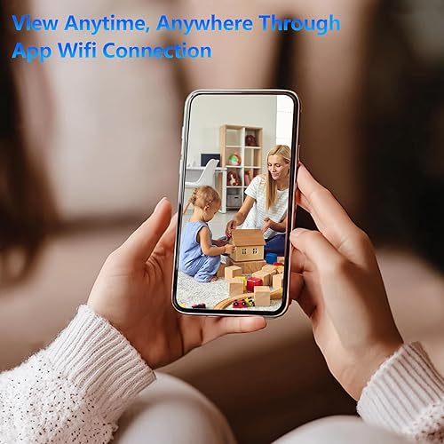 Miniatura 8 de Mini cámara de seguridad, cámara pequeña inalámbrica HD de 1080P, cámara de niñera WiFi para interiores con detección de movimiento y visión