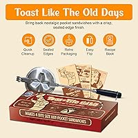 Vista 6 de Tid Bit - Máquina de sándwiches de mano, parrilla portátil para sándwiches y prensa para paninis, molde de hierro de aluminio fundido, tostadora