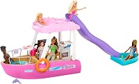 Barbie Álomhajó HJV37 Játékszett Csúszdával és Úszómedencével, 20+ Kiegészítővel, 3-18 Éves Gyerekeknek 3