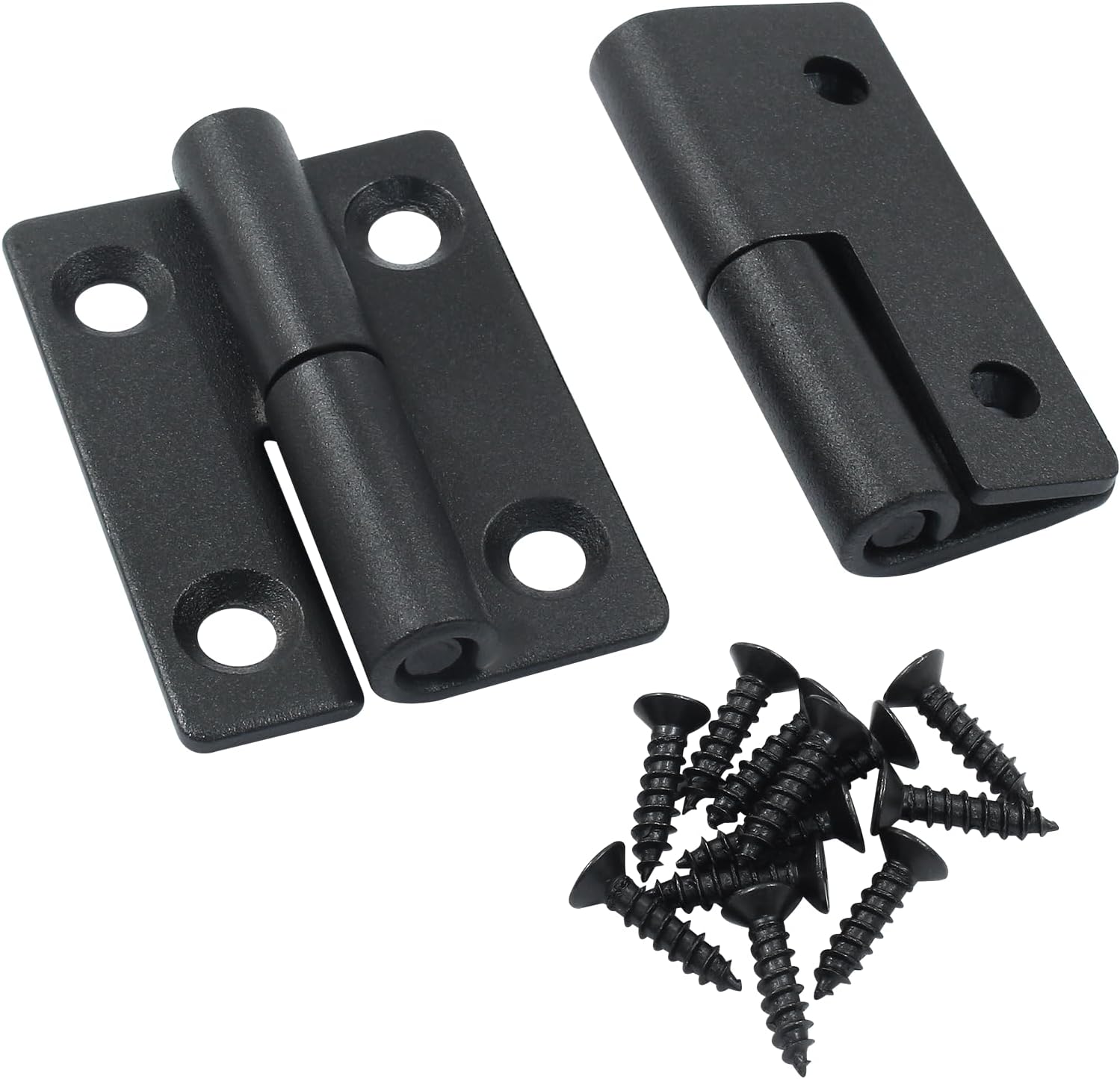 2 PCS Black Stainless Steel Lift Off Hinges - 37x34x2 Detachable Slip Joint Small Flag Hinges for Doors, Left Handedness Options(Left Turn)