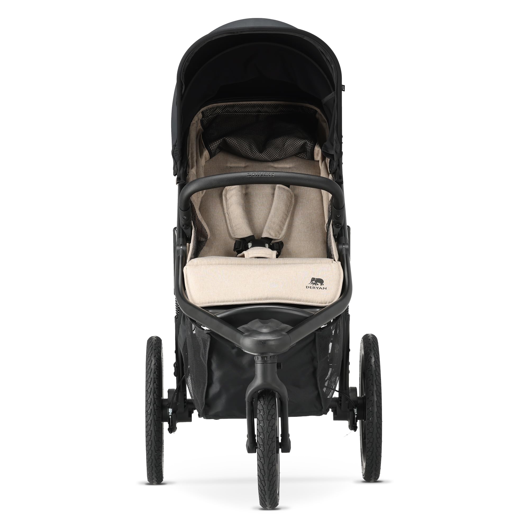Deryan Bolt Jogger Kombikinderwagen - Zusammenklappbarer Buggy für jedes Gelände - 6 Monate bis 22 kg - Cream