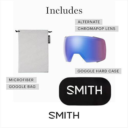 Miniatura 7 de Smith Gafas unisex IO MAG XL para deportes de nieve - Marco bosque  Lente de espejo ChromaPop Sun Platinum + lente de repuesto para poca luz