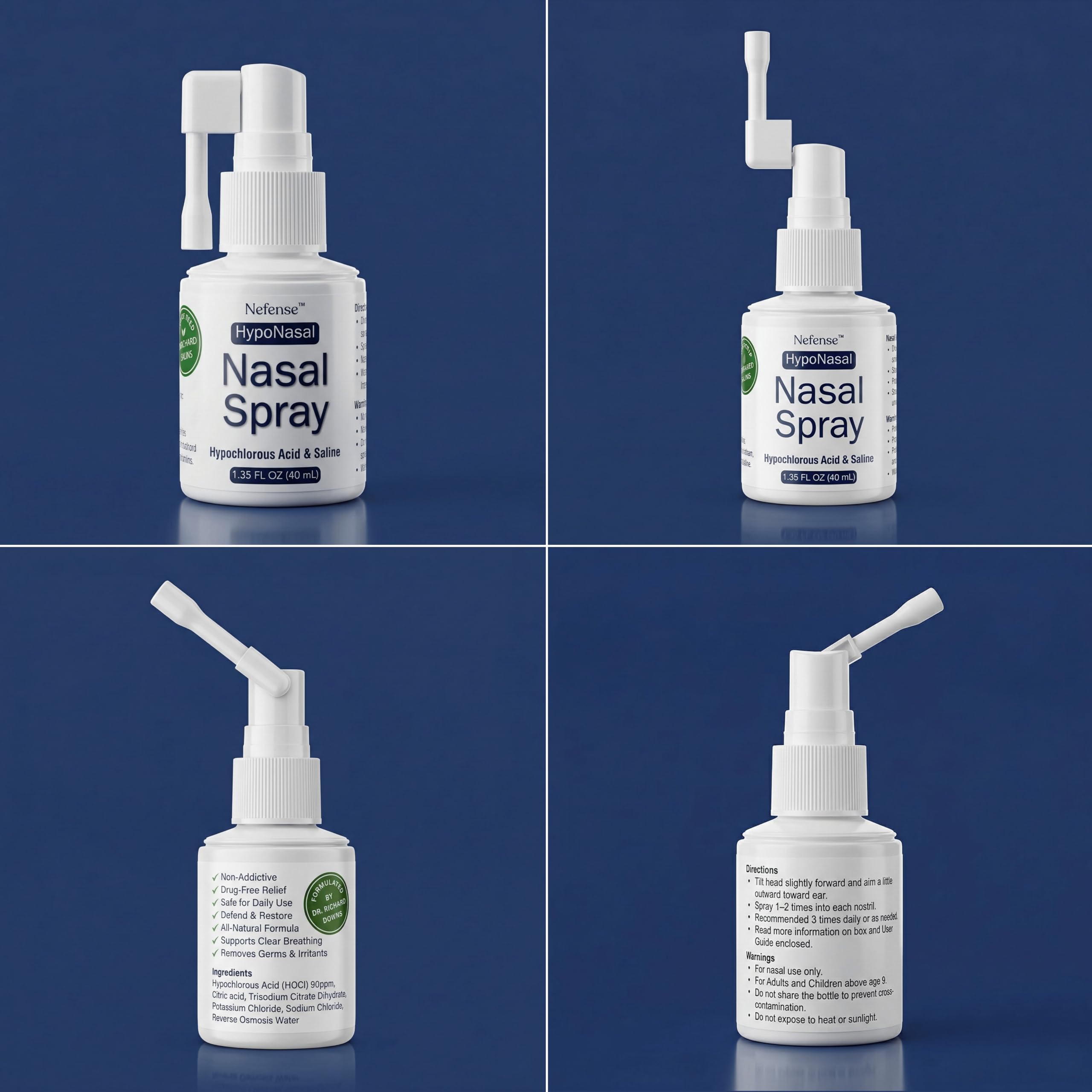 HypoNasal Daily Nasal Spray, Doctor Approved Hypochlorous Acid Antimicrobial Spray Cleanses Irritants Causing Allergies Congestion Snoring and Irritation, Deep Sleep, Opens Airways — Amazon image 2