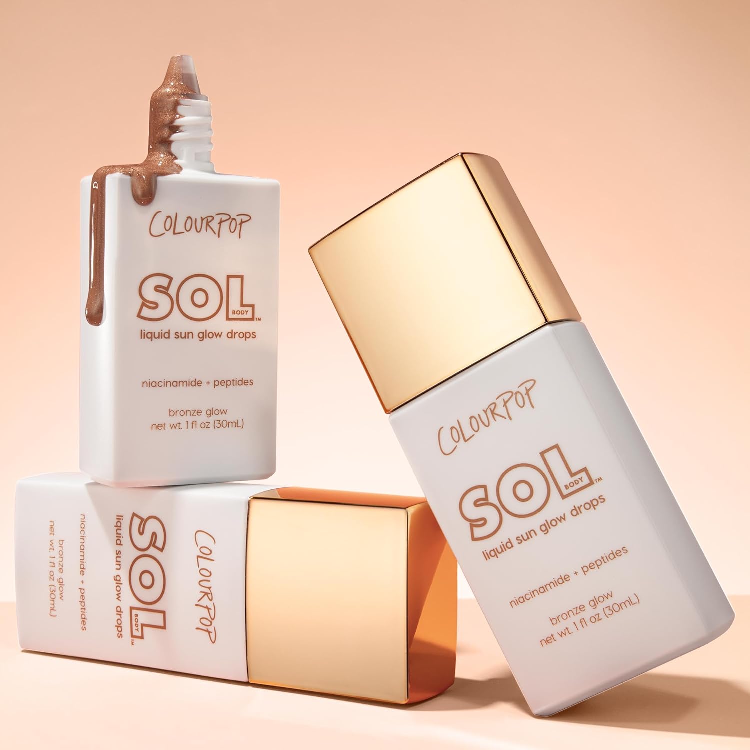 ColourPop Sol Liquid Sun Glow Drops - Buildable Face & Body Bronzer Drops - Glowy Summer Makeup Enriched with Niacinamide & Peptides for Radiant, Healthy-Looking Skin (1.11 oz) - Image 7