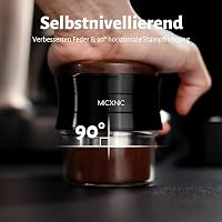 MICXNIC Kávétömörítő 54 mm Rugós Önszintező Espresso Tamper Sage Breville Barista Express Portafilterhez Dió Fekete 5