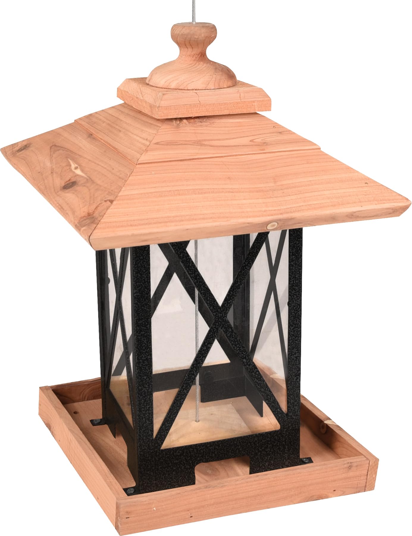 Mangeoire Extérieure pour Oiseaux en Cèdre - Modèle Leya 32 cm