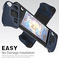 Vista 2 de Funda protectora de silicona compatible con Steam Deck, funda con mango de textura antideslizante para cubierta de vapor, cubierta anticolisión