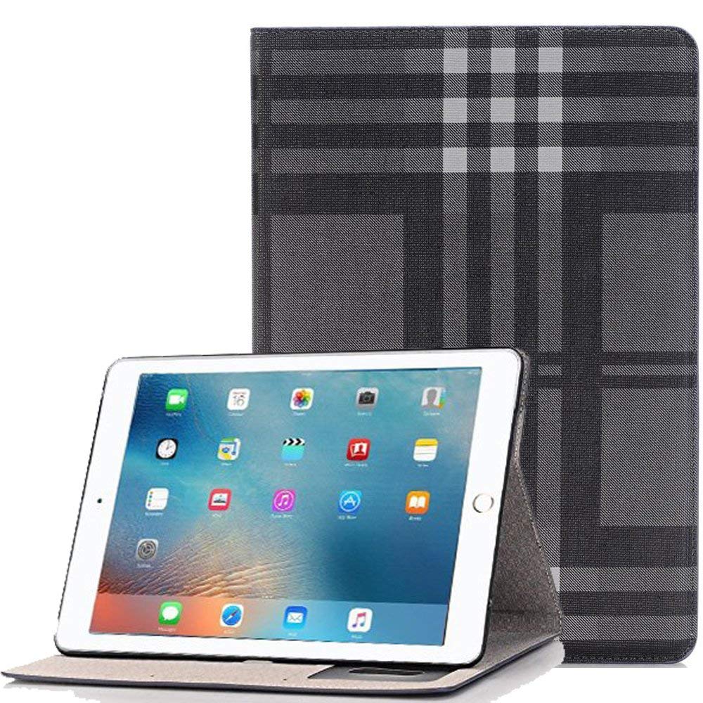 TechCodePro 12.9 inch iPad Case and Cover, Screen Protective Luxury Folio Case Stand with Card Slots Magnetic Smart Case Cover for Apple iPad Pro 12.9 inch 1st Gen 2015/ 2nd Gen 2017(A03-Grey)