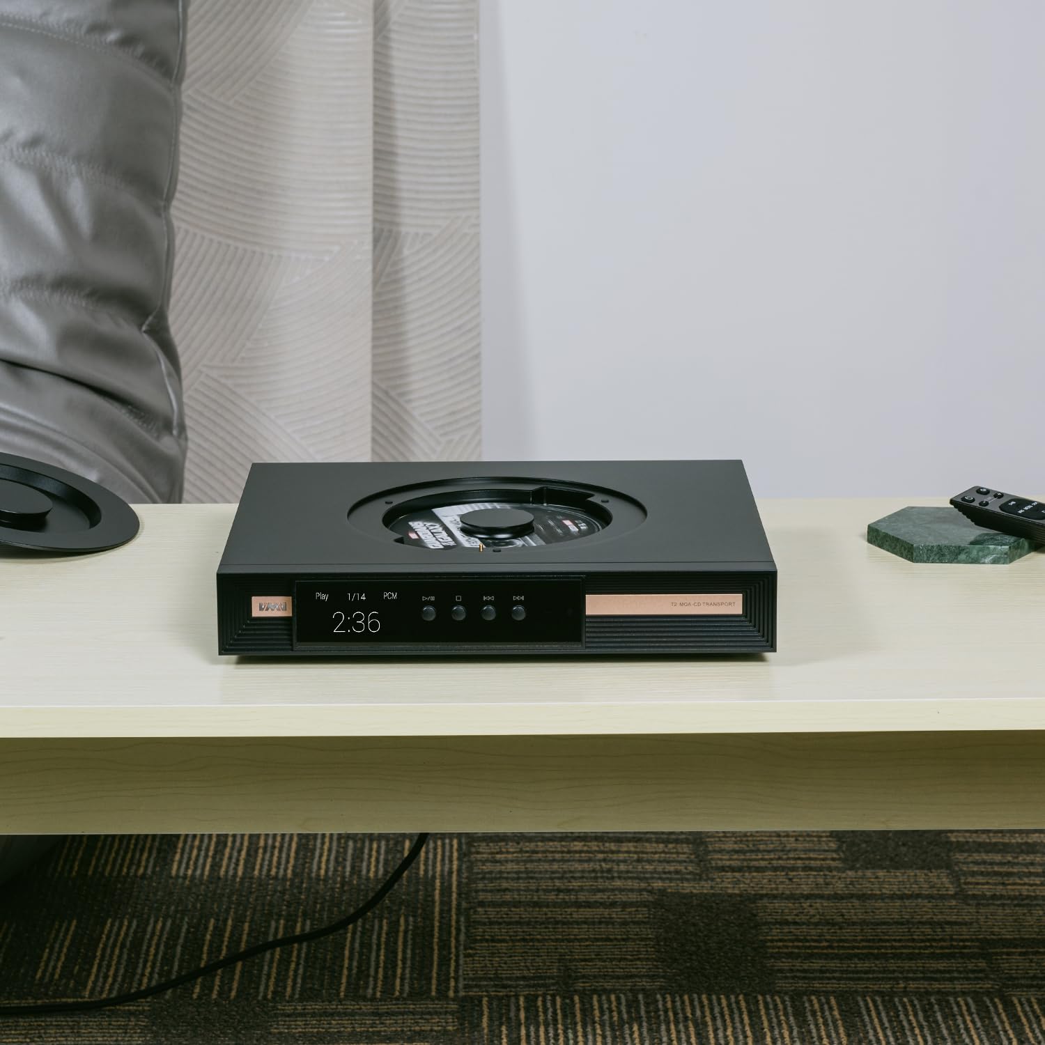 SMSL VMV T2 Hochauflösender Digitaler Media Center CD-Spieler,mit CD,USB,Bluetooth,Uhrensynchronisation (Schwarz)