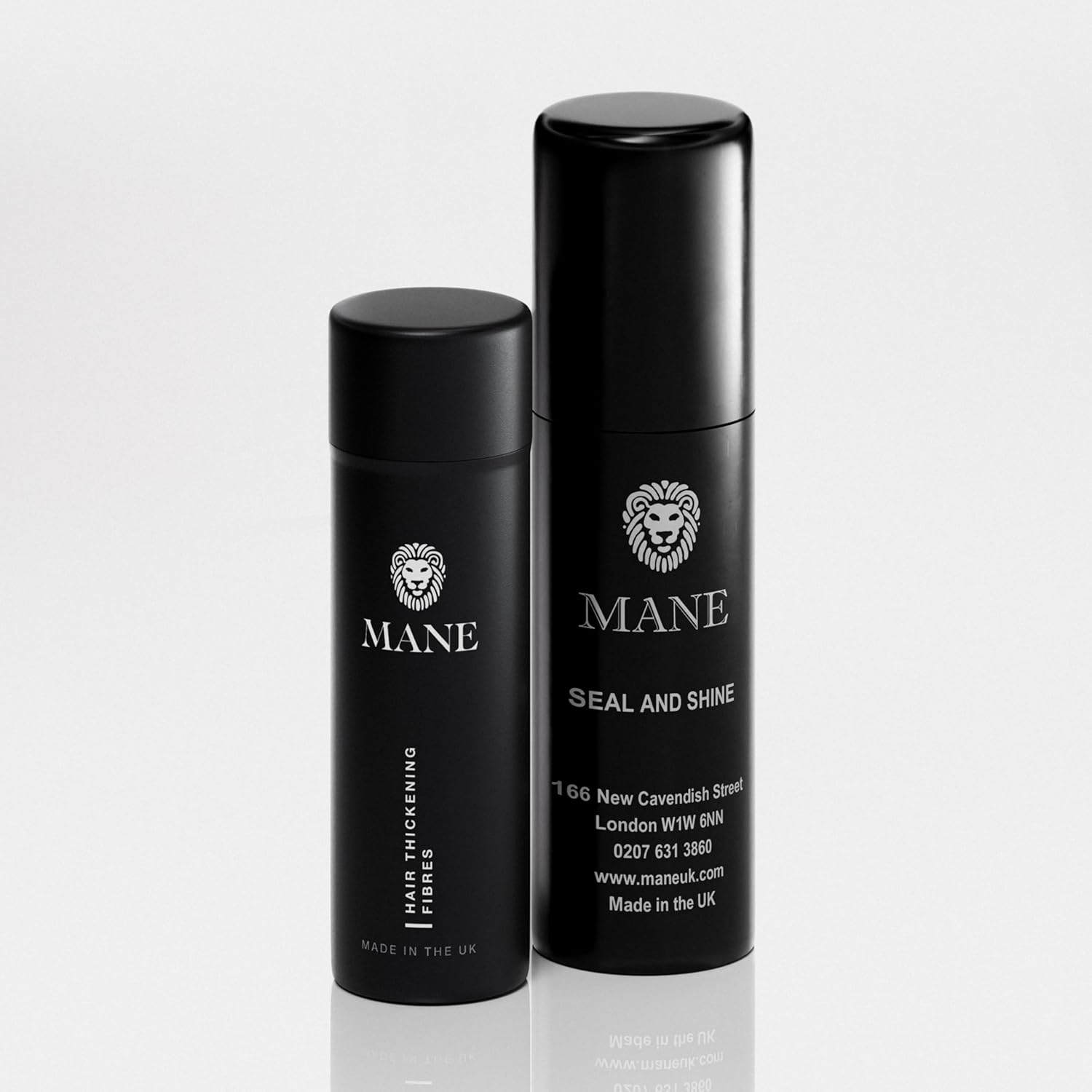 Mane Hair Building Fibers with a Seal and Shine finishing spray (Medium Brown)