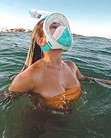 Vista 2 de QingSong Máscara de esnórquel de cara completa para adultos, equipo de esnórquel con soporte para cámara, juego de esnórquel con vista panorámica