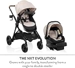 Evenflo Pivot Xpand NXT Travel System featuring LiteMax NXT Infant Car Seat - Canyon Beige