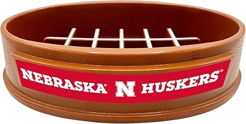 Miniatura 205 de NCAA Super-Bowl Iowa Hawkeyes - Cuenco para perros de alimentación lenta con diseño de fútbol para una digestión saludable. Cuenco antideslizante