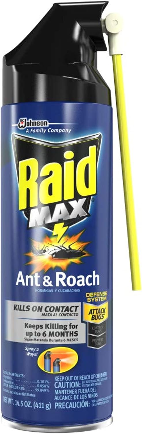 Raid Max Ant and Roach Spray, 14.5 OZ (Pack of 6)