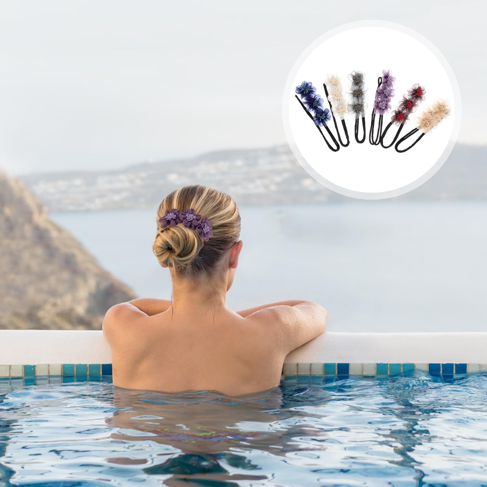 Gatuida 42 Pezzi Creatore di Chignon a Fiore, Accessorio Elegante per