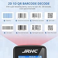 Vista 3 de Escáner de código de barras 1D 2D inalámbrico, escáner de inventario portátil JRHC y recolector de datos, terminal de datos, dispositivo