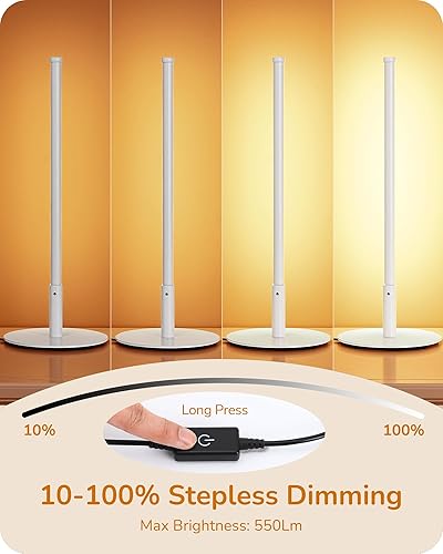 Miniatura 4 de EDISHINE Lámpara de mesa LED mejorada, lámpara de mesita de noche regulable, 3 temperaturas de color, lámpara de escritorio con interruptor táctil