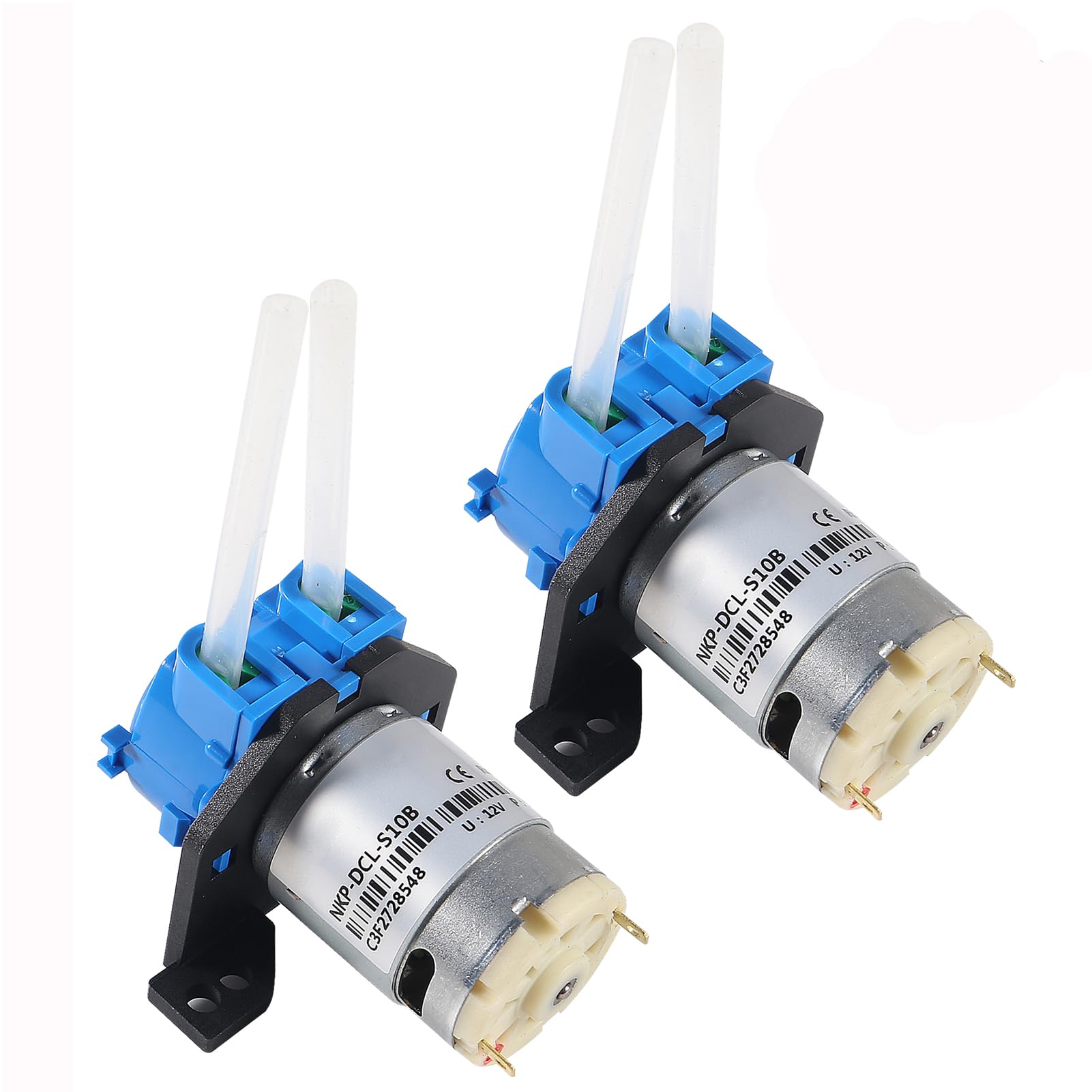 Shutao 2Pcs Dc 12V Self Priming Mute Peristaltic Liquid Pump Dosing Pump L Bracket Lab Peristaltic Water Pumps With Connector For Aquarium Analytical Home Bonsai Irrigation Watering Diy Lab Analytical