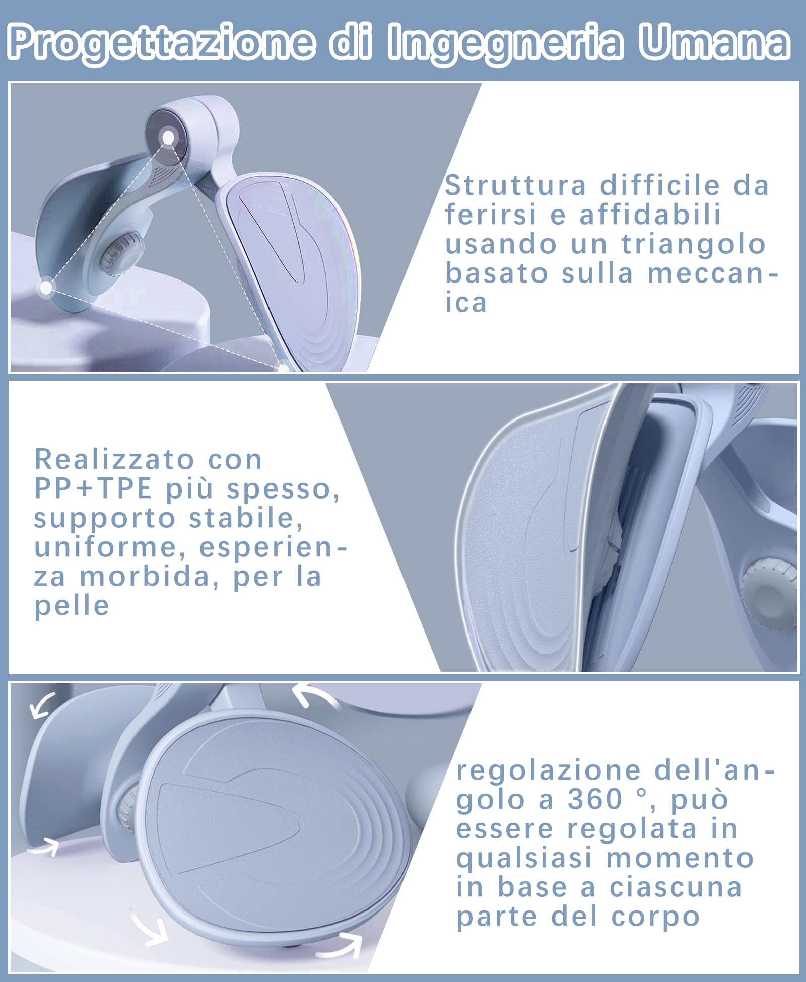 Attrezzo Interno Coscia 16KG Attrezzi Esercizi Pavimento Pelvico Muscoli Palestra in Casa Fitness Attrezzi Casa Pilates Allenamento a Casa per Addominali Glutei Arm Blaster (Bleu)