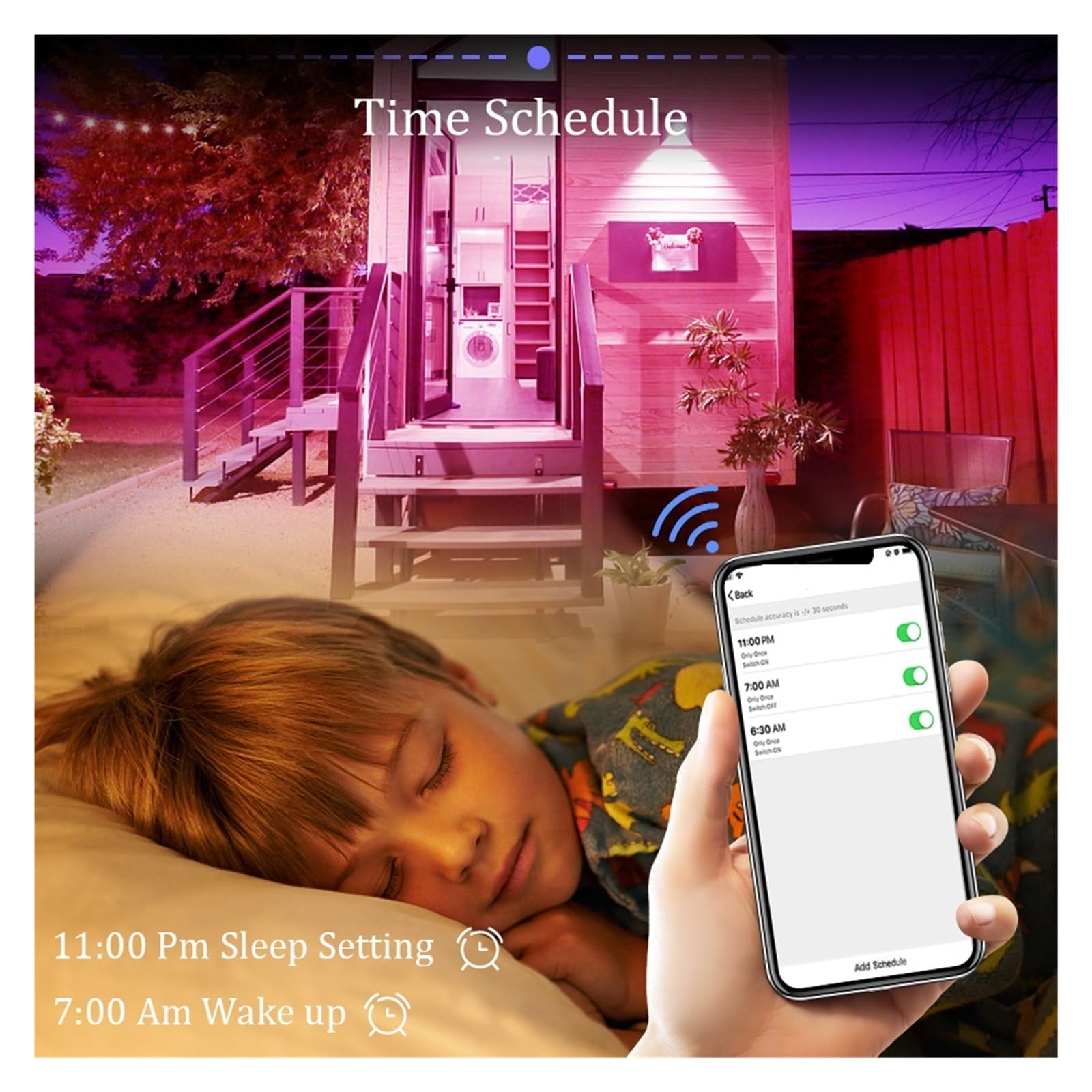Tuya Smart WiFi RGB Reflektor 100W 50W 30W Wodoodporny LED Flood Light Lampa Uliczna Możliwość Przyciemniania Super Jasne OszczęDzanie Energii(30W)