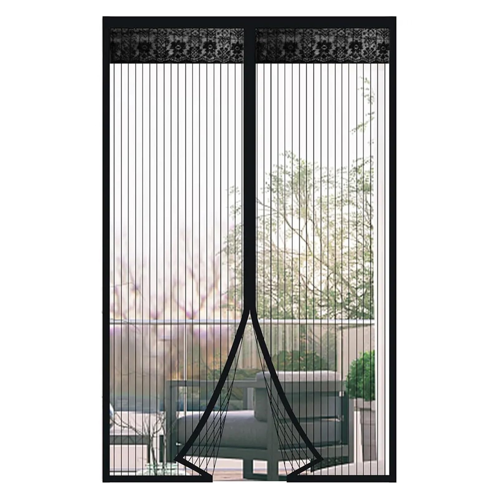 Moustiquaire aimantée et rideau ventilation pour les soirées d'été en terrasse
