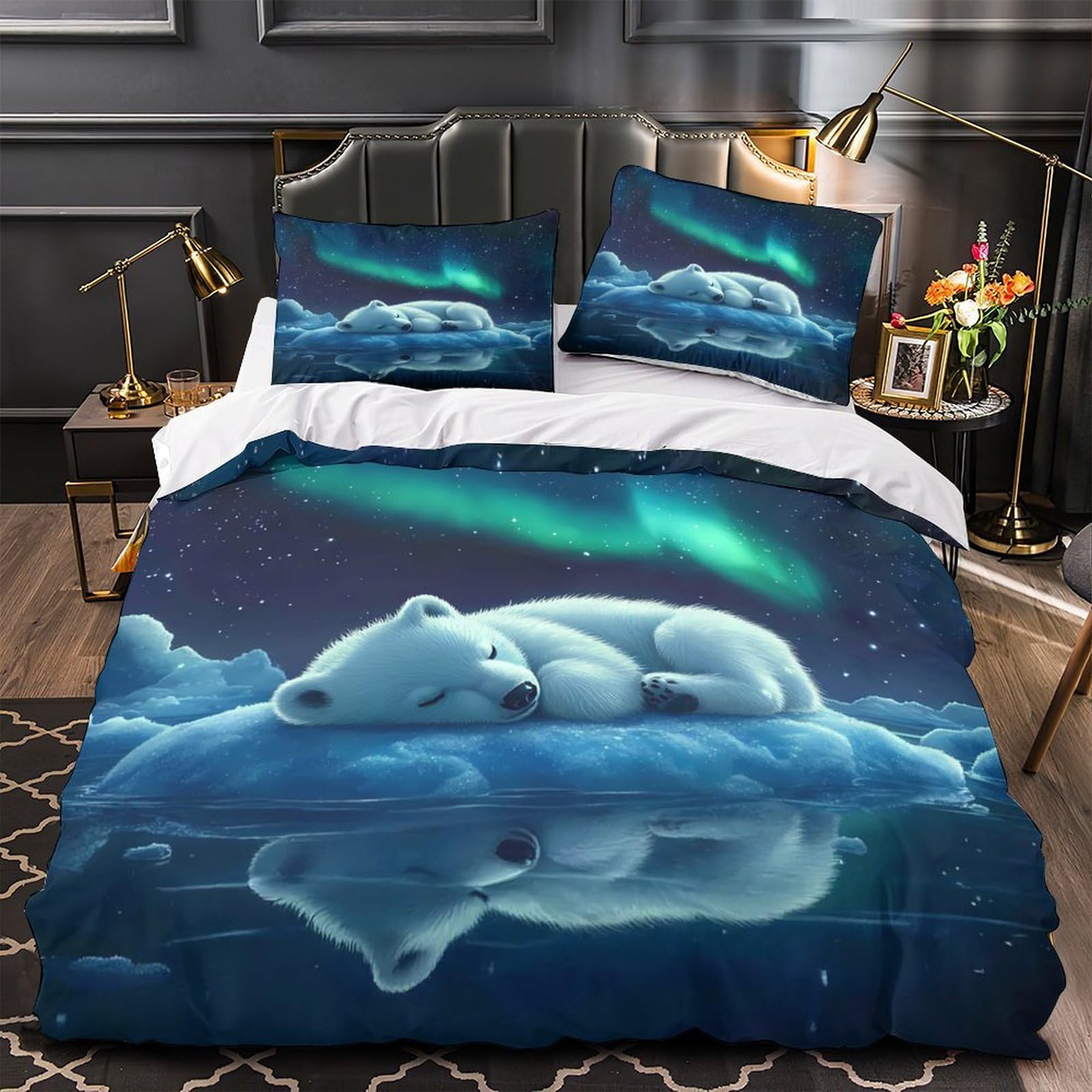 Housse de couette Pitbull pour lit de couple Super King dans la chambre