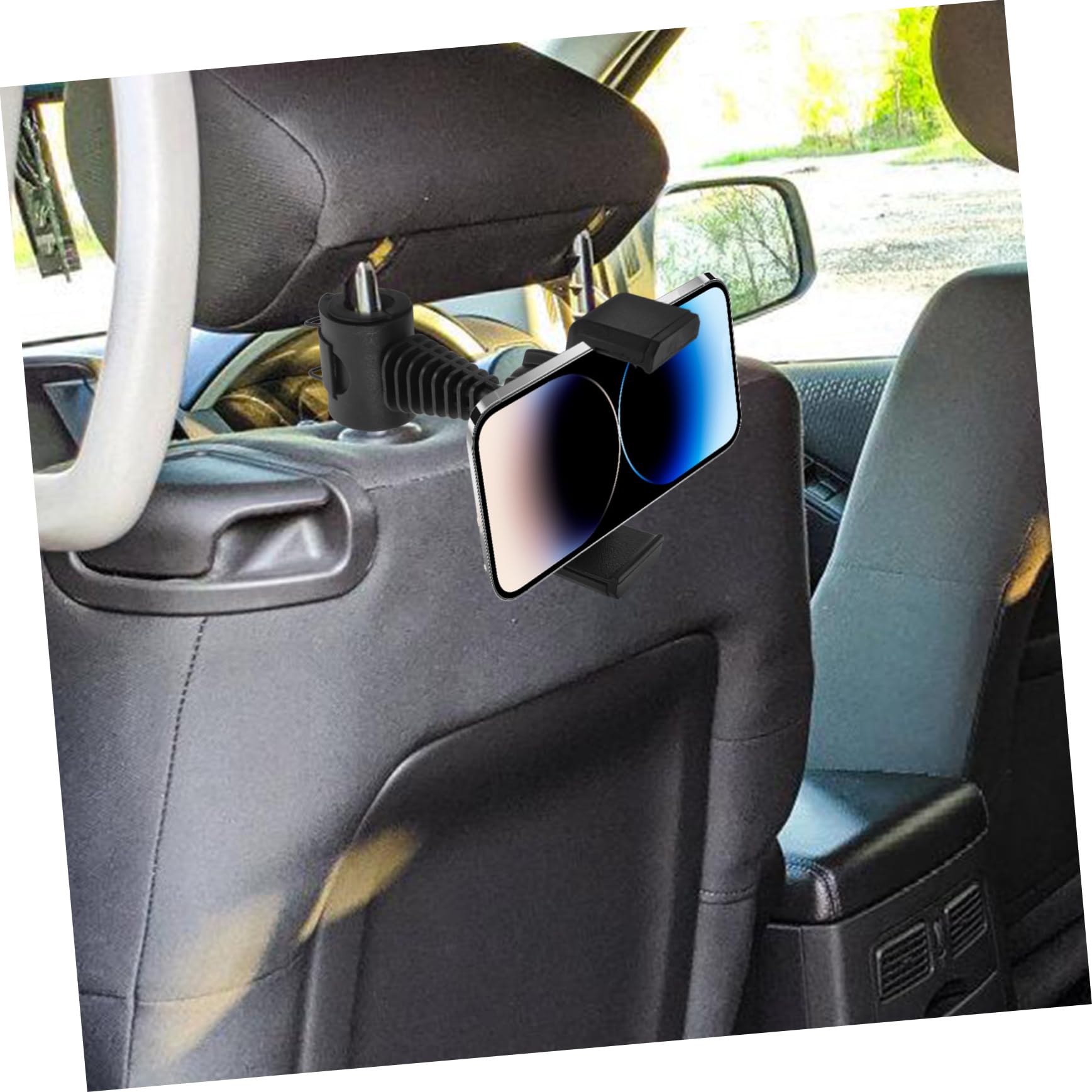 Gatuida Supporto per Cellulare Auto Nero Abs, Girevole e Regolabile
