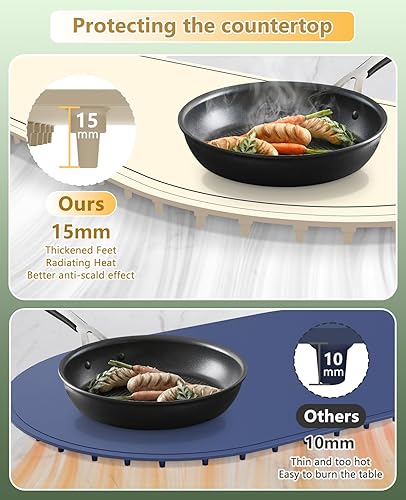 Miniatura 5 de Tapete de calentamiento para alimentos, calentadores de alimentos de temperatura ajustable para fiestas, bufé con temporizador, bandejas de silicona