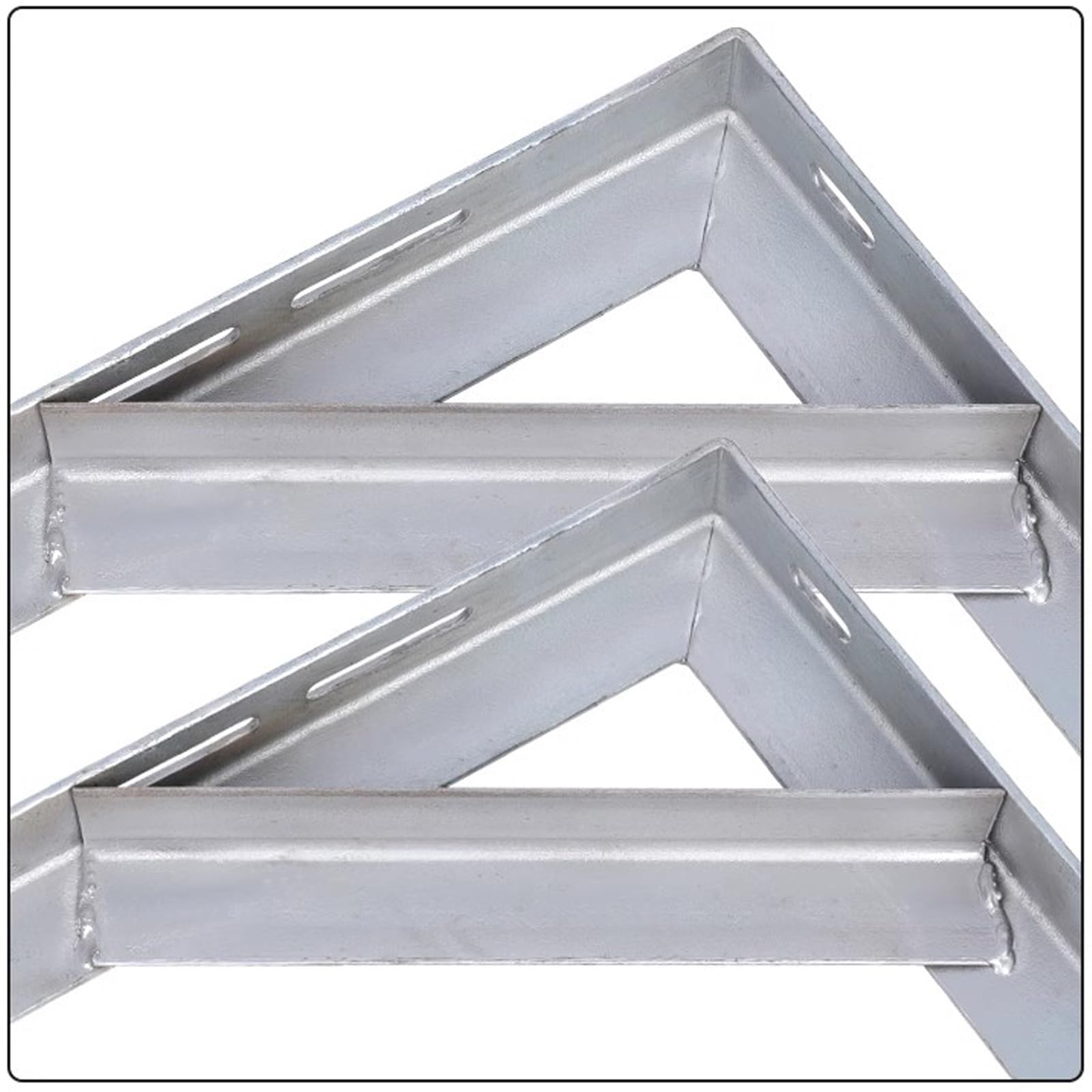 2x Soportes para Estantes Pesados de Pared,Escuadras para Estanterias de Triangulares de 90 Grados Angular,Estanterías del Hierro de Almacenamiento,con Tornillos,Plateado (60cm x 30cm)