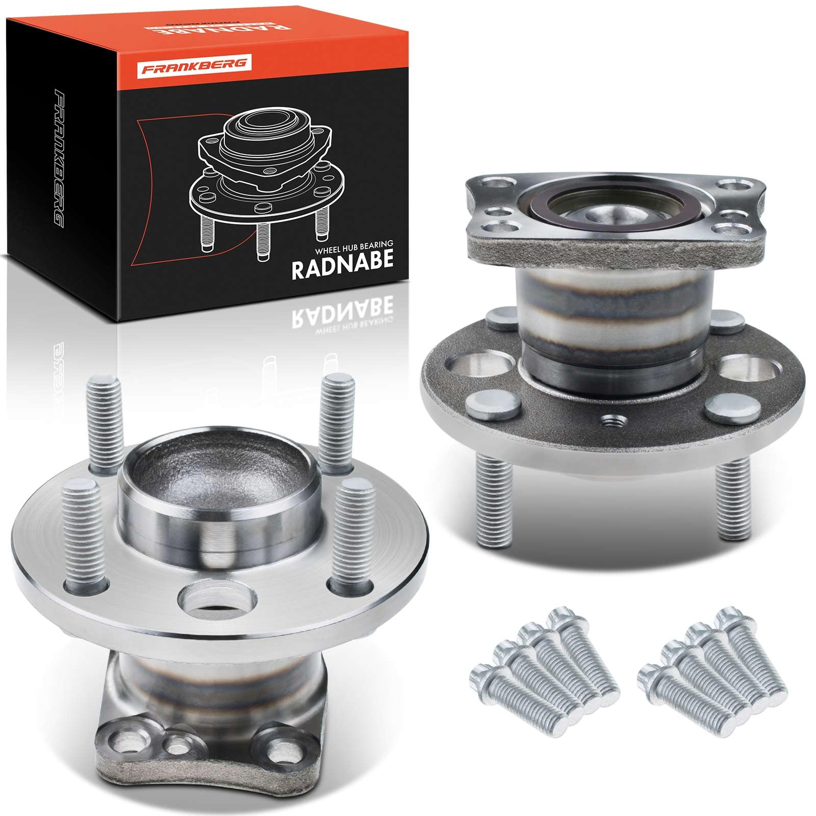 Frankberg 2x Wheel Bearing Hub Wheel Hub Rear Axle for Fiesta Saloon Fiesta VI CB1 CCN KA+ UK FK KA+ Saloon 2008-Today 8V512C299AB