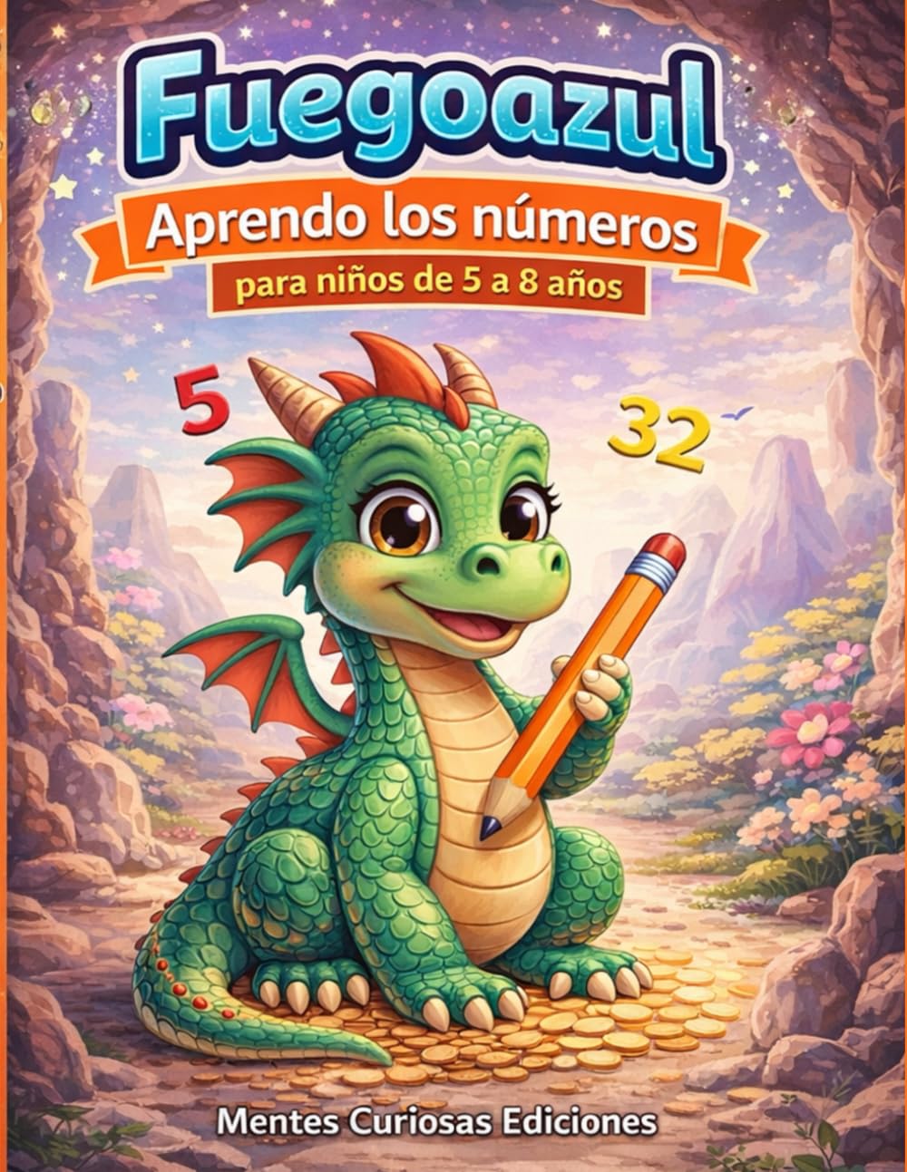 Fuegoazul. Aprendo los números.: Cuaderno de números del 0 al 20 con actividades tranquilas, juegos, misiones y retos para aprender hasta 100, para ... (Mentes Curiosas: Emociones y aventuras.)