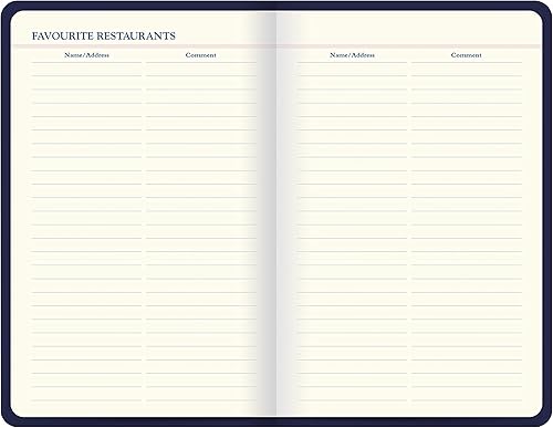 Miniatura 11 de Letts Icon Book - Diario de viaje, papel crema, 192 páginas, 7.625 x 5 x 0.75 pulgadas, azul marino (B090155)