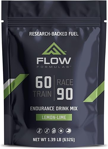 Flow Formulas Mezcla de bebida de resistencia de limón y lima, los 12 mejores sin alérgenos, carbohidratos y electrolitos en polvo deportivo para