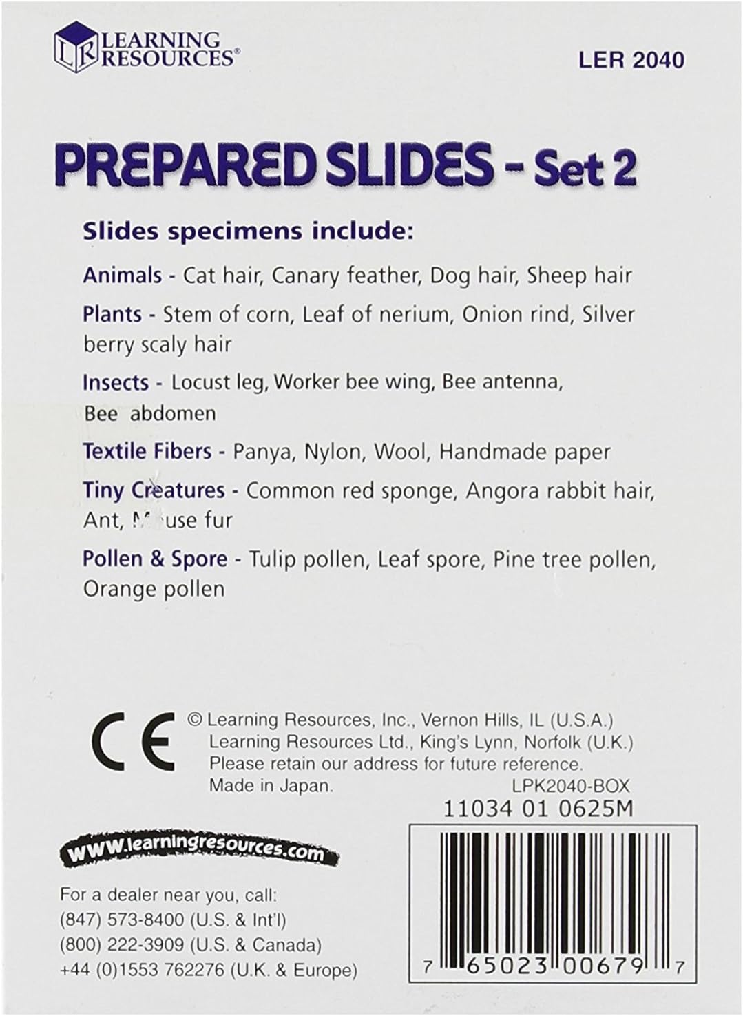Learning Resources Prepared Slides Combo Set, 48 Specimens