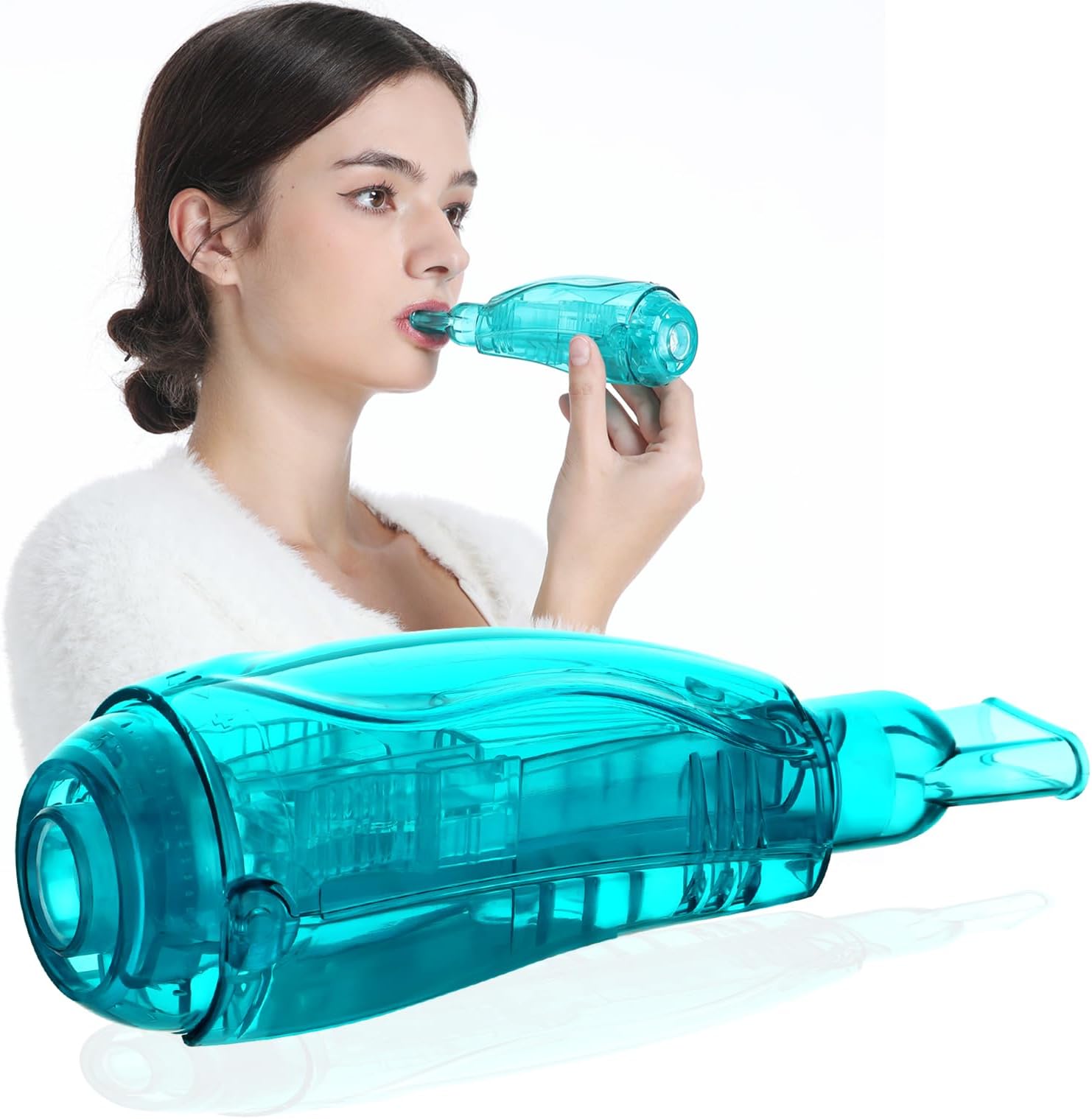 Flutter Valve Device for Lungs, Breathing Exercise Device, Adjustable Resistance Breathing Trainer for Natural Mucus(Strong)