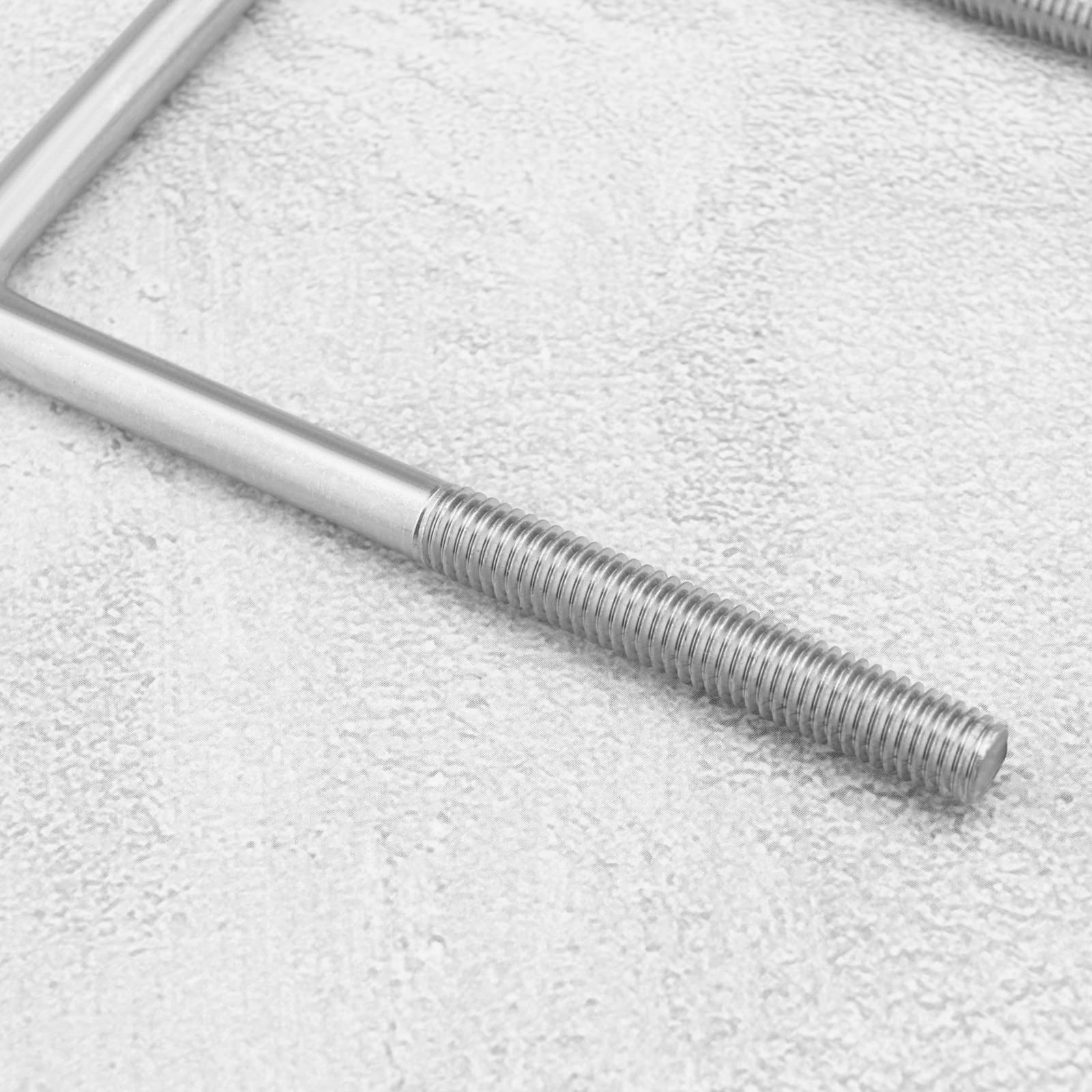 3 Jeux De Boulons En U Carré – Largeur Interne 123mm, Longueur 160mm, Filetage M8