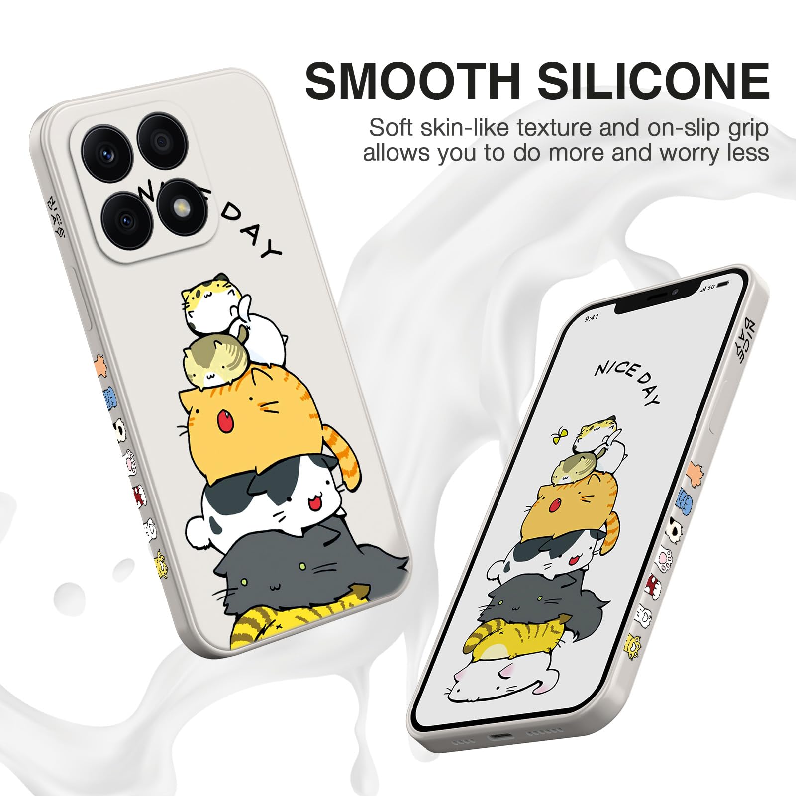 HONLEN Custodia per HONOR X6a (6.56 Inches), Cover per Cellulare in