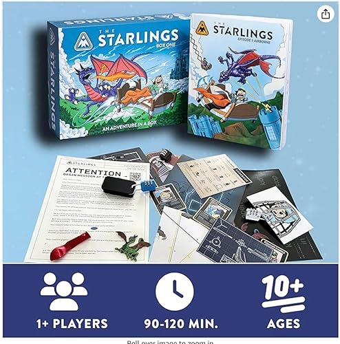 Miniatura 2 de The Starlings Box - Juego de misterio inmersivo - Media novela gráfica, mitad sala de escape, perfecto para desafío independiente, noche de cita o