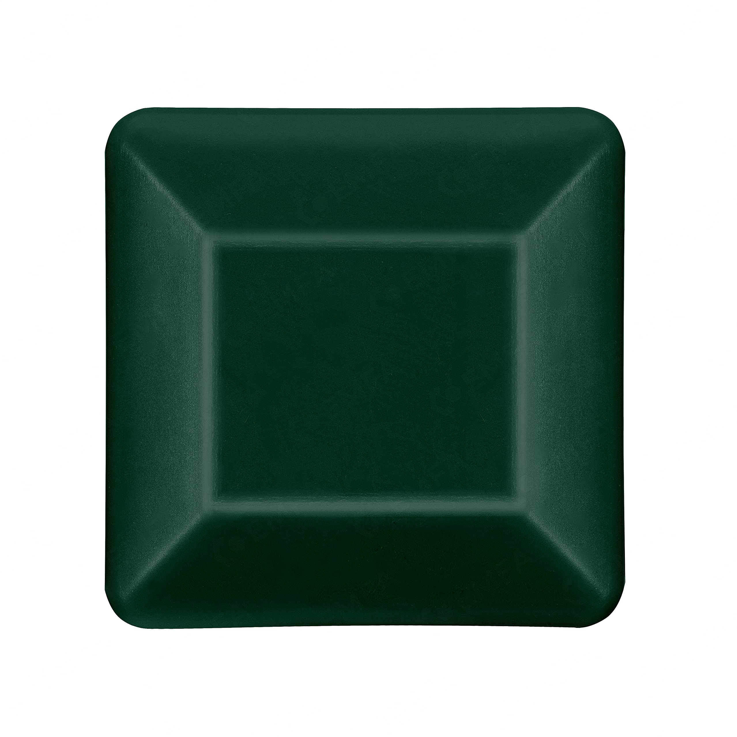 EMFA Tapones para postes de valla, 60 x 60 mm, 4 unidades, color verde, tapas cuadradas, tapas para postes de vallas, tapa de plástico, tapas de valla 6 x 6 cm