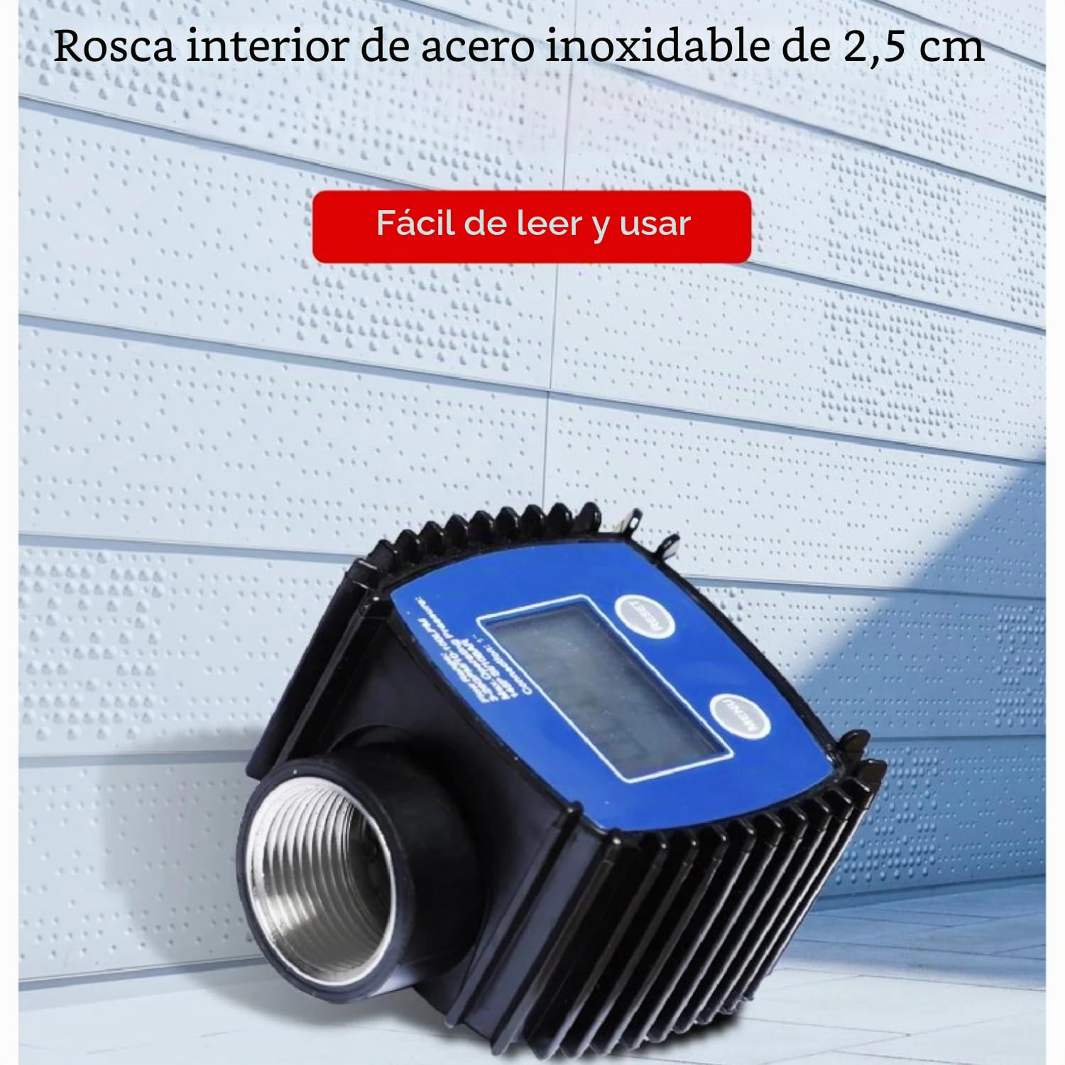 SIO Contador Digital para Gasoil, AdBlue y Combustibles – Medidor de Caudal Electrónico Preciso – Pantalla LCD – Ideal para Taller, Depósitos y Transferencia de Líquidos Automoción - Medidos Gasoil