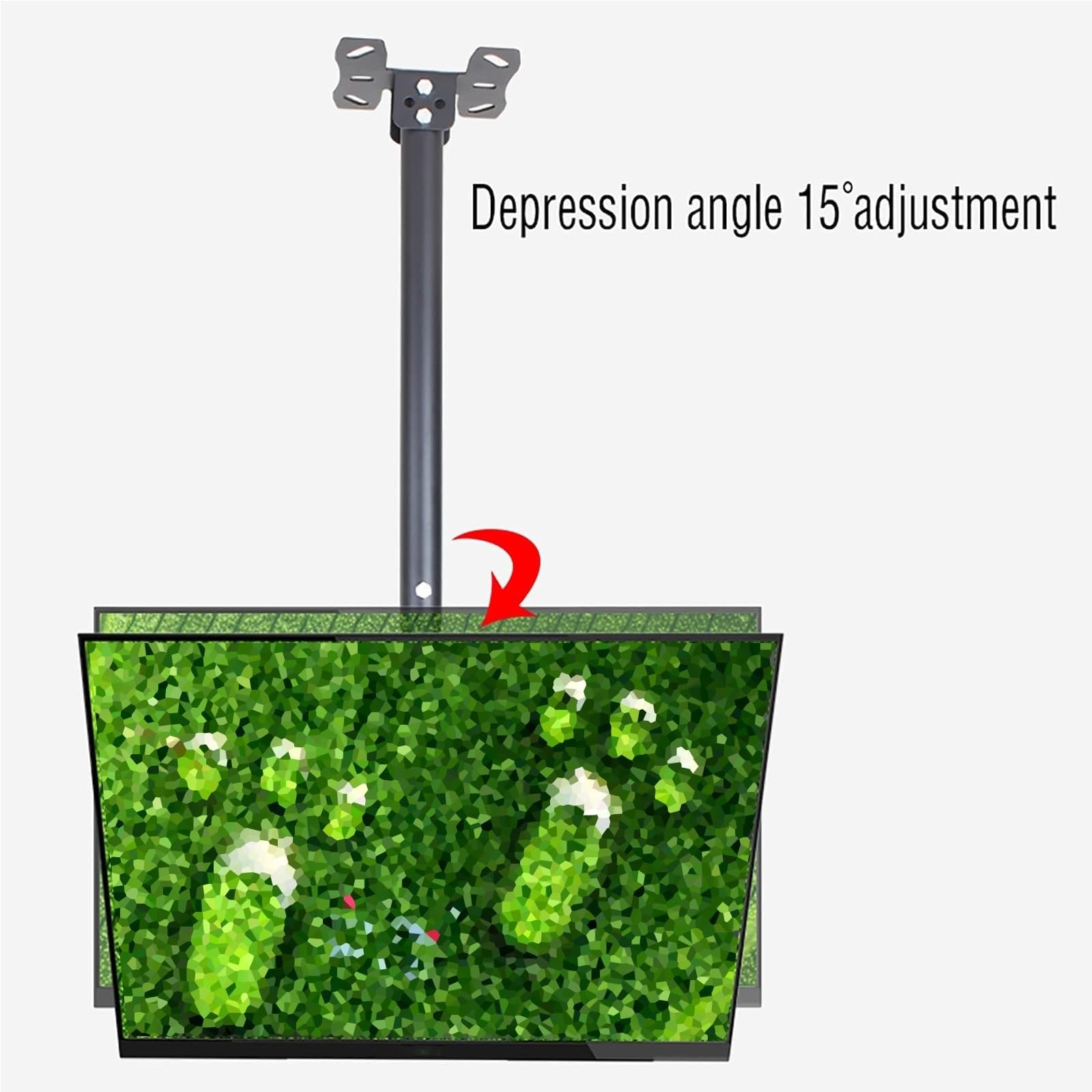 Supporto Da Soffitto Per TV LCD Telescopico E Girevole - Supporto Da Soffitto Per TV Con Inclinazione Regolabile, Per Montaggio A Parete Per TV Da 12-27 Pollici, VESA Massimo 200x200mm(2M)