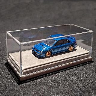 2 Pcs 1/64 Scale Diecast Car Model Display Case – Seamless Heat-Bent Acrylic Cover & Premium Gray Suede Base | Dustproof for Hot Wheels/TLV Collectibles