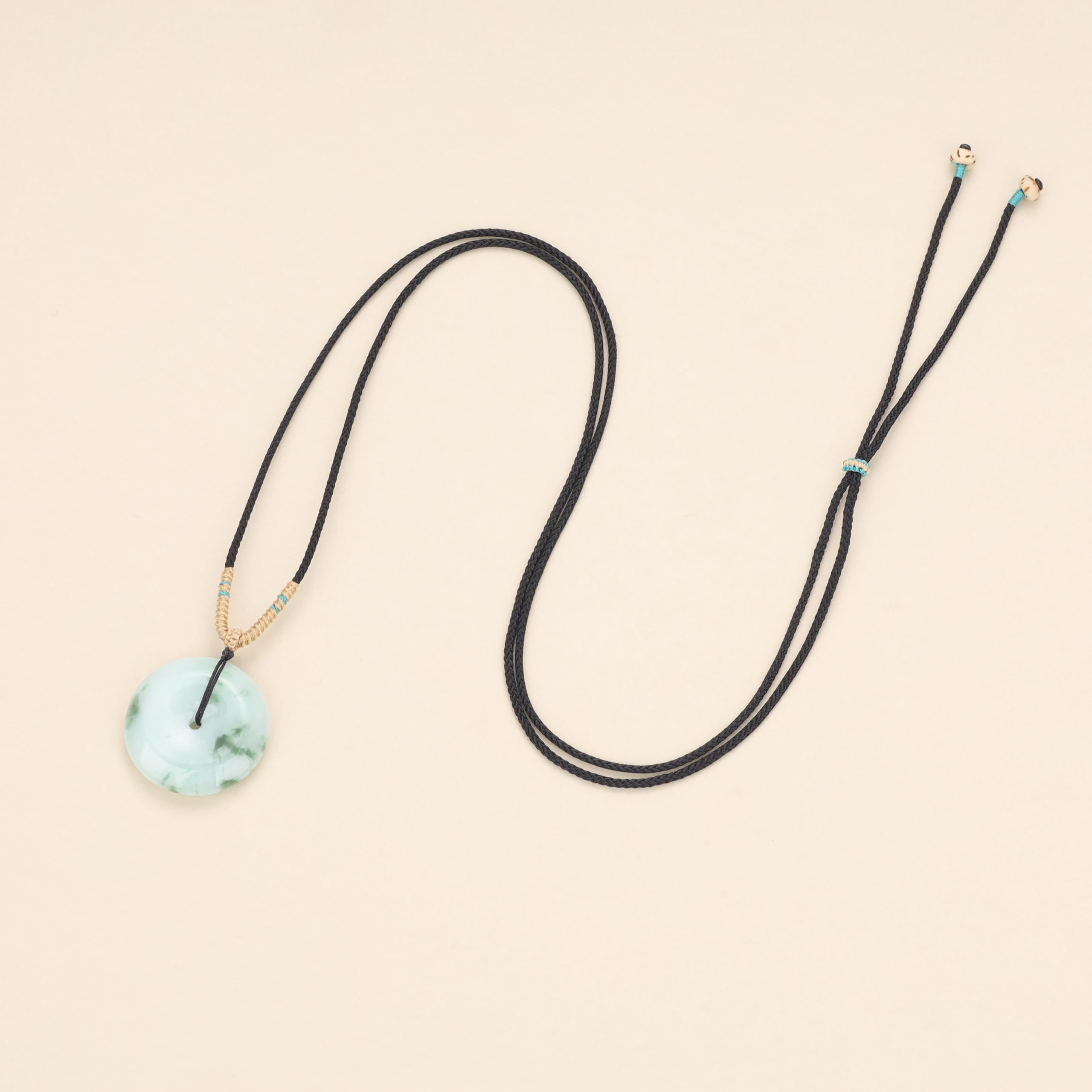 COAI Collier Jadéite, Pendentif Pi Chinois/Renard à Neuf Queues/Feuille/Renard