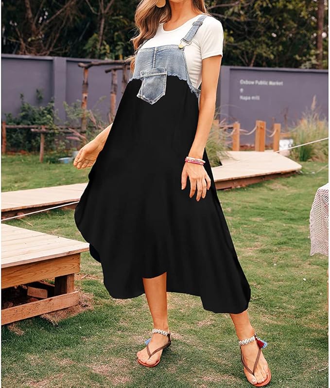 Peto Vaquero Mujer Corto Falda Peto Vaquera Mujer Larga Holgada