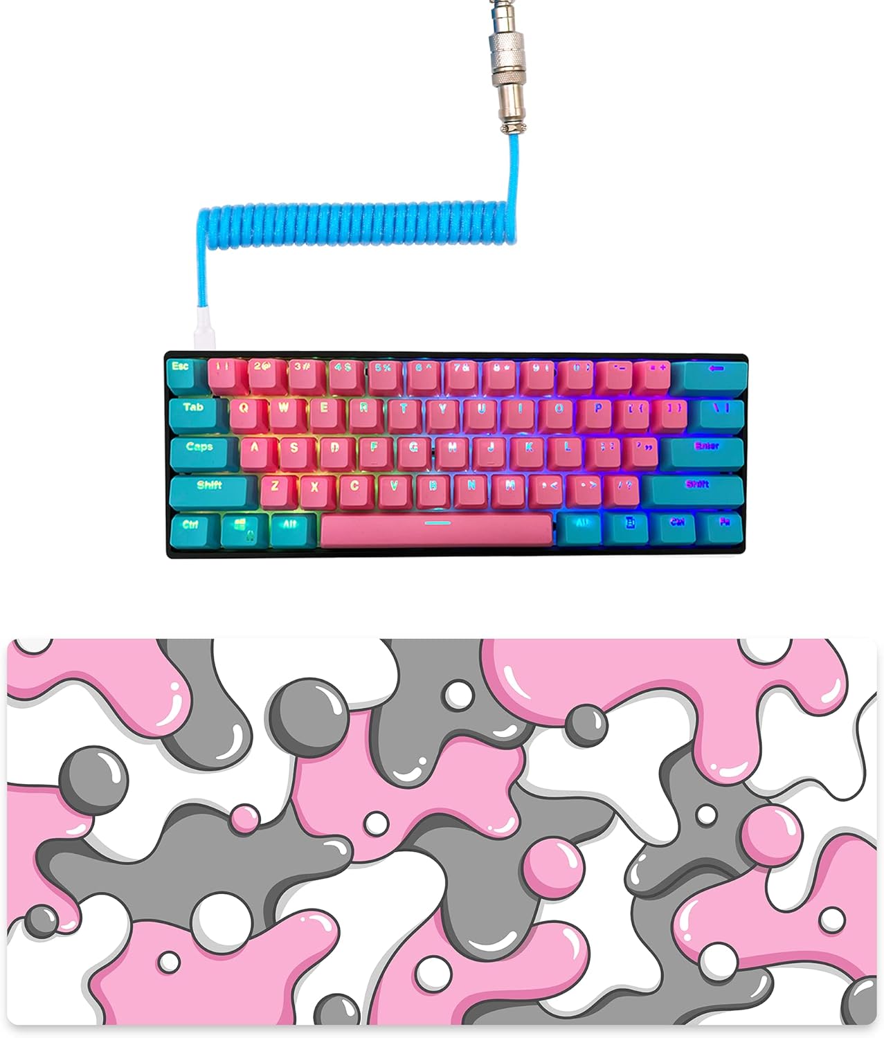 Kraken Pro 60 Cotton Candy Edition 60 Mechanical Keyboard